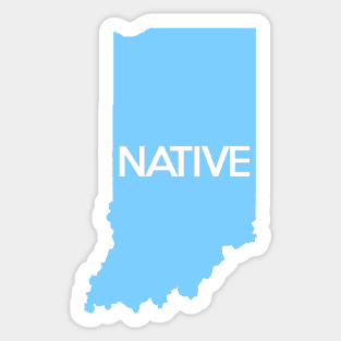 Indiana Native IN Blue Sticker